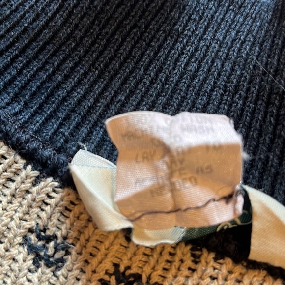 G.H.Bass&Co-looks like a Large-blue/green/tan/red button down cardigan sweater - Picture 4 of 10